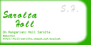 sarolta holl business card